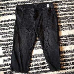 Mid-rise boyfriend loose fit black jeans size 24